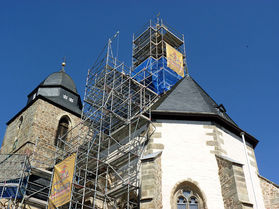 Das Gerüst (Foto: Karl-Franz Thiede)